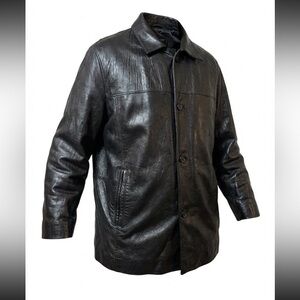 Men's XXL Black Pronto Uomo Lambskin Leather Jacket Coat Lot of Pockets 2XL